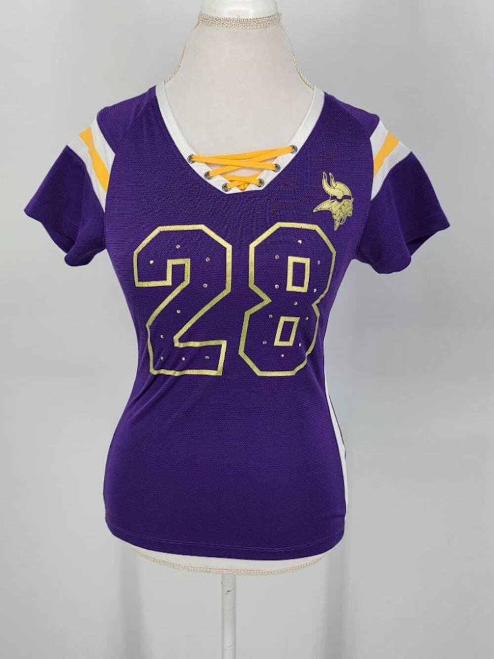 NFL Team Apparel Adrian Peterson Minnesota Vikings Jersey Women Size S